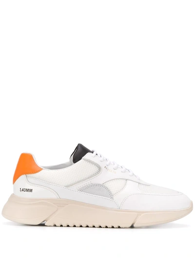 Axel Arigato White & Orange Genesis Triple Sneakers In Black