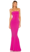 Norma Kamali X Revolve Strapless Fishtail Gown In Orchid Pink