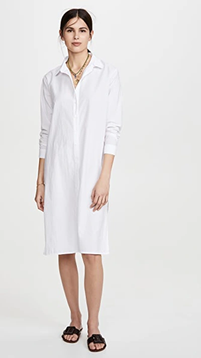 Stateside Poplin Shirt Dress In White