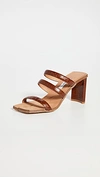 Miista 85mm Joanne Croc Embossed Leather Sandal In Brown