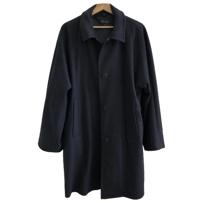 Pre-owned Escada Wool Coat In Blue