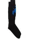 Peak Performance Black And Blue Pro Ski Socks In Black
