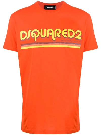 Dsquared2 Logo-printed T-shirt In Orange