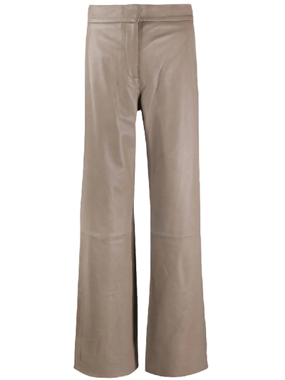 Stand Studio Straight Leg Trousers In Brown
