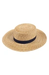 JANESSA LEONE KLINT STRAW HAT,JLSS15BR1