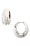 TOM WOOD ICE HOOPS MEDIUM LINE EARRINGS,E40HMNA01S925