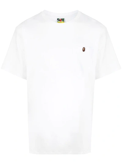 Bape One Point Pocket T-shirt In White
