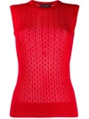 DOLCE & GABBANA QUILTED SLEEVELESS KNITTED TOP