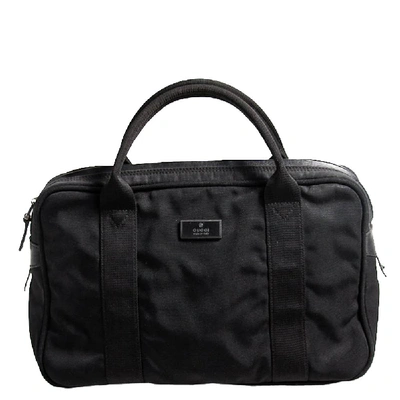 Pre-owned Gucci Black Nylon Mini Top Handle Bag