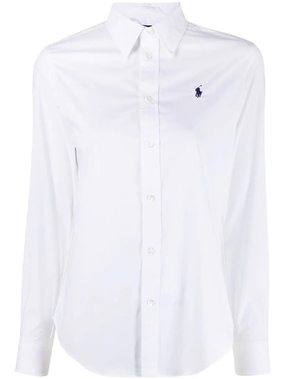 Polo Ralph Lauren Polo Pony Long-sleeve Shirt In White
