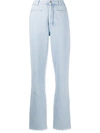 LOEWE SCALLOPED HEM STRAIGHT LEG JEANS