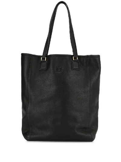 Pre-owned Loewe Anagram Tote Bag In Black