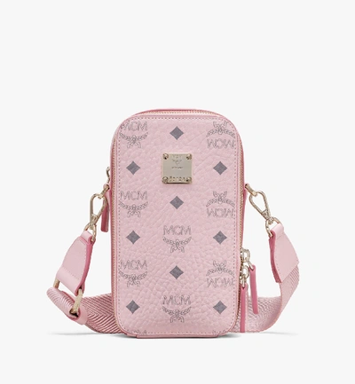 Mcm N/s Camera Bag In Visetos In Pink