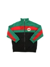 GUCCI JACKET IN BALCK WITH GREEN AND RED BAND