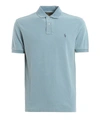 POLO RALPH LAUREN LIGHT BLUE PIQUE COTTON POLO SHIRT