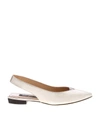 SERGIO ROSSI SR MILANO SLINGBACKS IN SILVER LEATHER