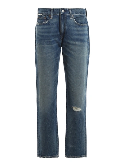 Polo Ralph Lauren Cropped Cotton Denim Jeans In Blue