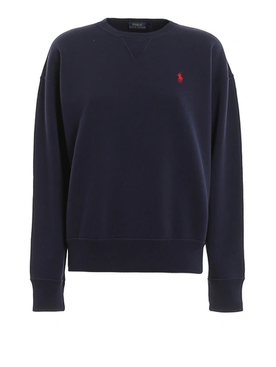 Polo Ralph Lauren Logo-embroidered Sweatshirt In Navy