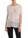 P.A.R.O.S.H TONE-ON-TONE SEQUINS SWEATER IN WHITE