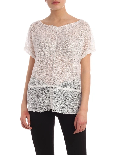 P.a.r.o.s.h Tone-on-tone Sequins Sweater In White
