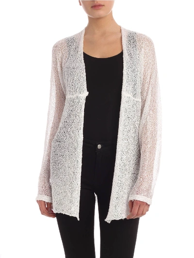 P.a.r.o.s.h Sequins Knit Cardigan In White