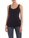 Majestic Round Neck Linen-blend Vest In Blue