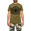 Balmain Short-sleeved T-shirt With Flocked Crest In Military