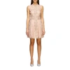 RED VALENTINO RED VALENTINO DRESS RED VALENTINO LONG DRESS IN POINT DESPRIT AND MACRAM&EACUTE; TULLE,11319509