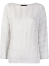 FABIANA FILIPPI STRIPE-TEXTURED RELAXED-FIT SWEATSHIRT