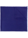 N•peal Lightweight Cashmere Shawl In Blue