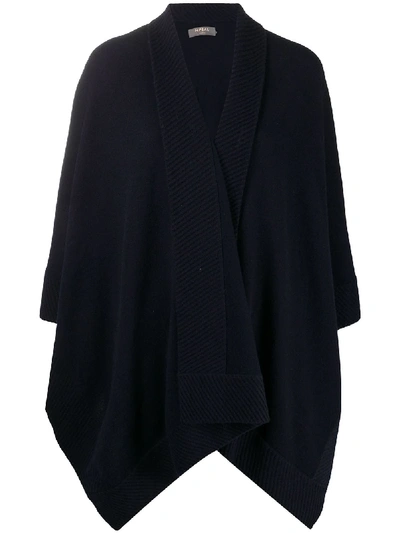 N•peal Rib-trimmed Cashmere Cardi-coat In Black