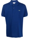 Lacoste Logo Embroidered T-shirt In Blue