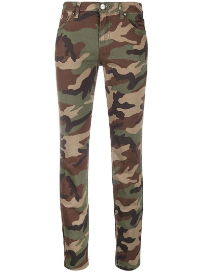 P.a.r.o.s.h Camouflage-print Skinny Jeans In Green
