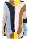 MAISON FLANEUR PANELLED HOODED JUMPER