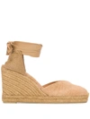 Castaã±er Chiara Wedge Espadrilles In Neutrals