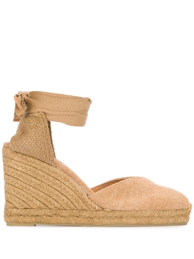Castaã±er Chiara Wedge Espadrilles In Neutrals