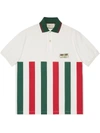 GUCCI WEB-STRIPED OVERSIZE POLO SHIRT