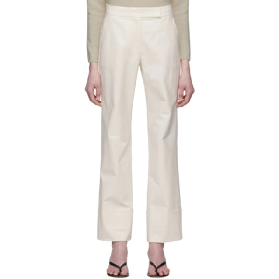 Max Mara Off-white Sidney Trousers In 001 Ivory