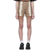 MSGM MSGM BEIGE TIE-DYE DENIM SHORTS