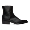 Acne Studios Black Square-toe Zip Boots