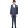 Hugo Boss Boss Blue Check Stretch Tailoring Suit In 426 Blue Ch
