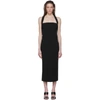 DOLCE & GABBANA BLACK JERSEY LONGUETTE DRESS