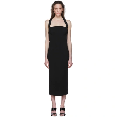 Dolce & Gabbana Black Jersey Longuette Dress In N0000 Black