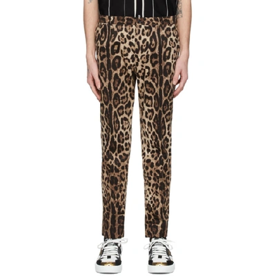 Dolce & Gabbana Dolce And Gabbana Brown Leopard Print Trousers