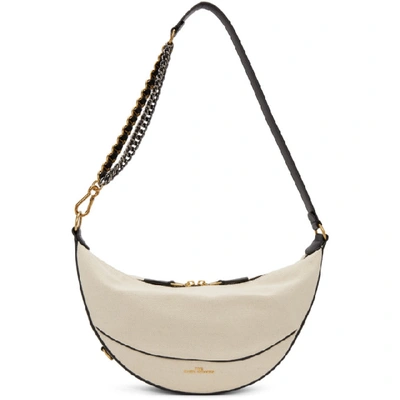 Marc Jacobs The Eclipse Linen & Cotton Saddle Bag In Natural
