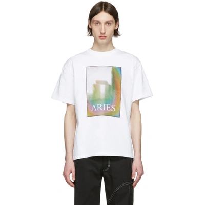 Aries Stonehenge Polaroid T-shirt In White