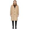 AMI ALEXANDRE MATTIUSSI BEIGE UNCONSTRUCTED COAT