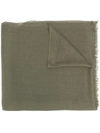N•peal Lightweight Cashmere Scarf In Green