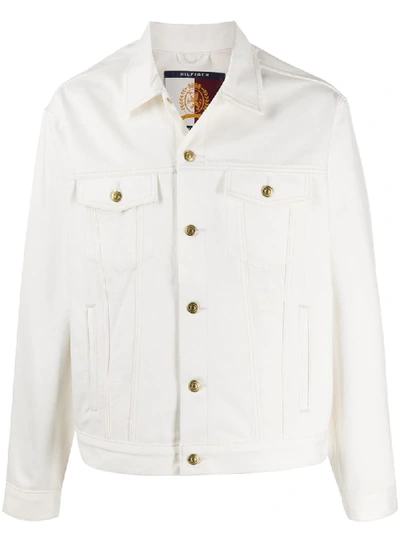 Tommy Hilfiger Straight-fit Denim Jacket In White