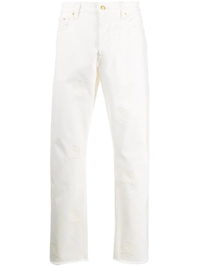 Tommy Hilfiger Embroidered Crest Trousers In White